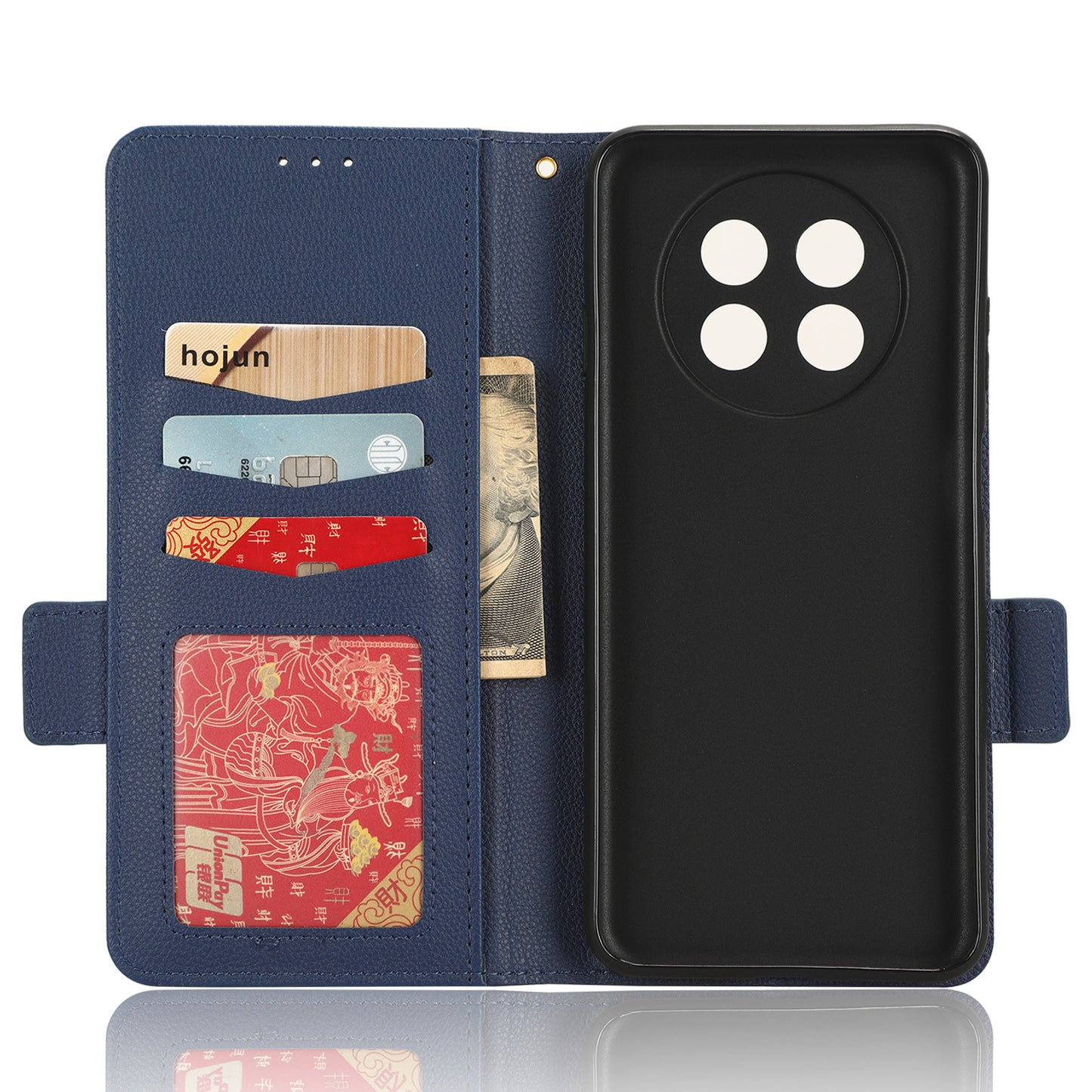For Huawei nova Y91 4G / Enjoy 60X Litchi Texture Phone Case Wallet Stand PU Leather Cover