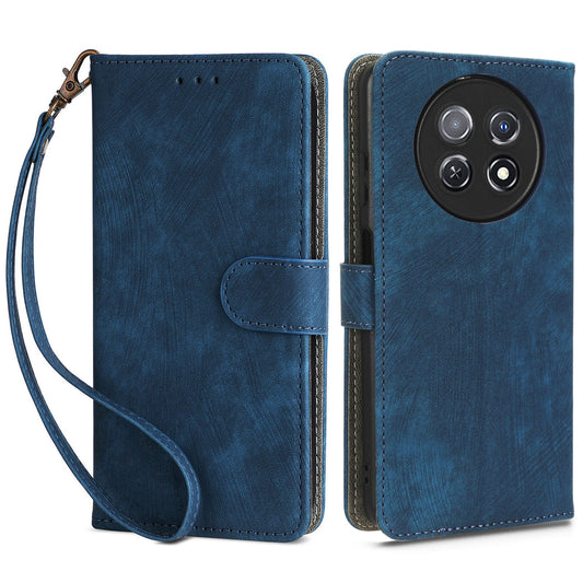 For Huawei nova Y91 4G / Enjoy 60X Drop Proof Cover RFID Blocking Wallet Stand PU Leather Case with Strap