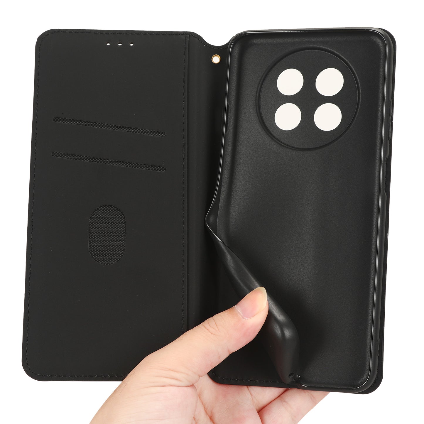 Stand Case for Huawei nova Y91 4G / Enjoy 60X Rhombus Imprinted Shell PU Leather Phone Cover