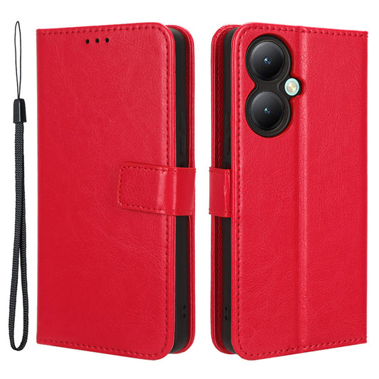 For vivo Y35+ 5G / Y35m+ 5G / Y27 4G Crazy Horse Texture Phone Stand Case PU Leather Anti-drop Wallet Cover