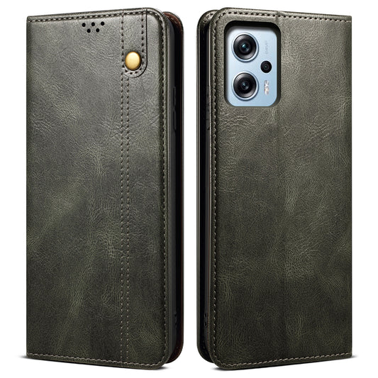 Leather Phone Case for Xiaomi Redmi Note 11T Pro 5G / Note 11T Pro+ 5G / K50i 5G / Note 12T Pro 5G / Poco X4 GT 5G , Waxy Crazy Horse Texture Stand Flip Wallet Cover