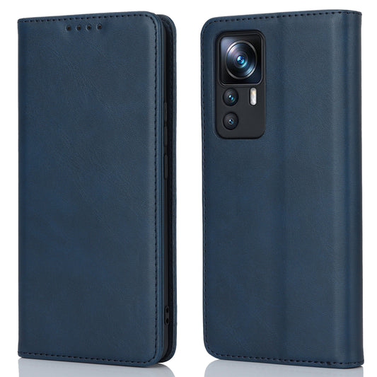 PU Leather Case for Xiaomi 12T 5G / 12T Pro 5G / Redmi K50 Ultra Calf Texture Stand Wallet Phone Cover