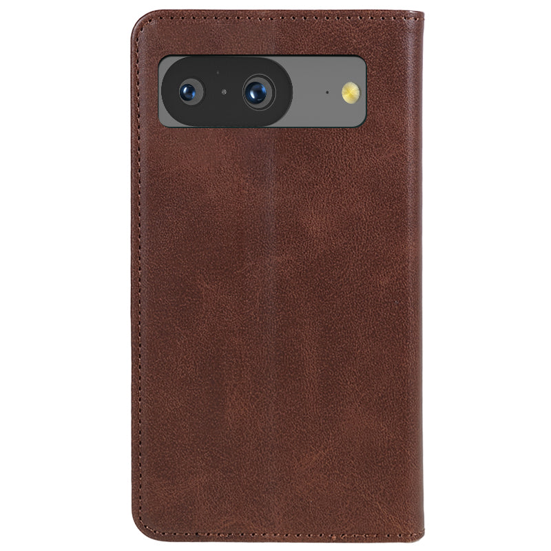 For Google Pixel 8 Anti-drop Phone Cover Anti-Scratch PU Leather Stand Calf Texture Case Wallet