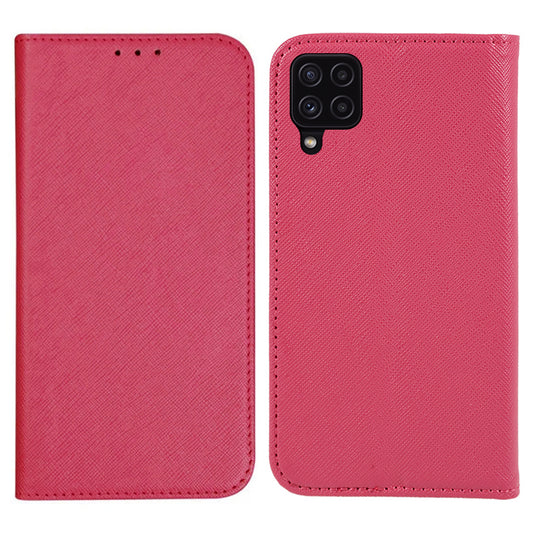 For Samsung Galaxy A22 4G (EU Version) Shockproof Phone Case Wallet Cross Texture Cover Stand PU Leather Shell