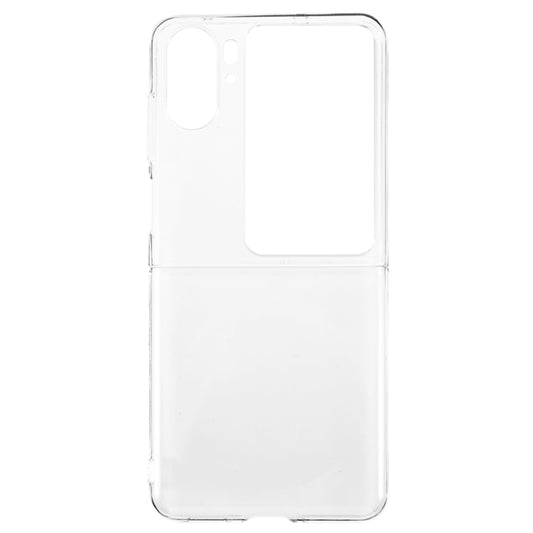 Clear PC Phone Case for Oppo Find N2 Flip 5G , Anti-scratch Two-Piece Design Phone Cover