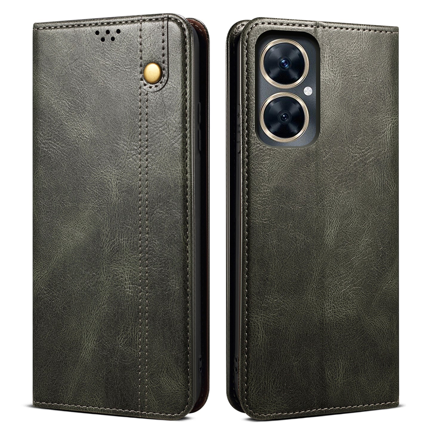 For Huawei Nova 11i / Maimang 20 / Enjoy 60 Pro Wallet Phone Cover Waxy Crazy Horse Texture PU Leather Stand Case
