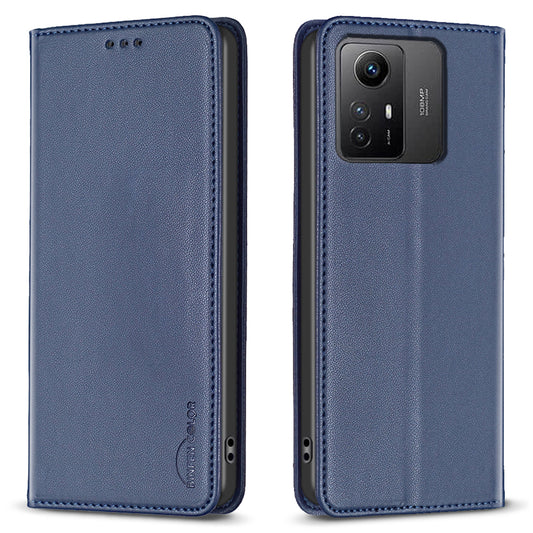 BINFEN COLOR BF18 Protective Case for Xiaomi Redmi Note 12S 4G Phone Shell Leather Cover with Card Holder