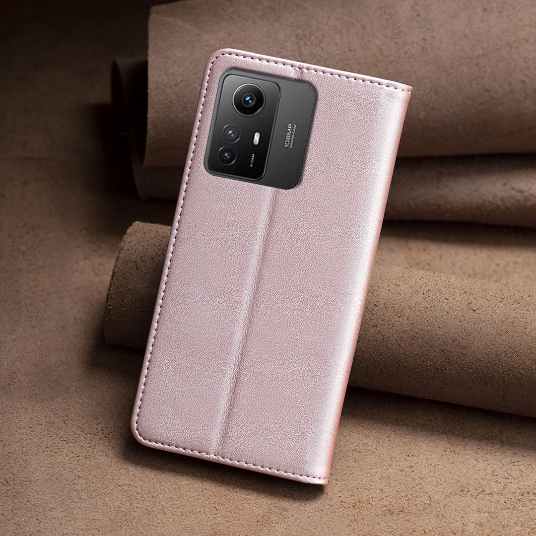 BINFEN COLOR BF18 Protective Case for Xiaomi Redmi Note 12S 4G Phone Shell Leather Cover with Card Holder