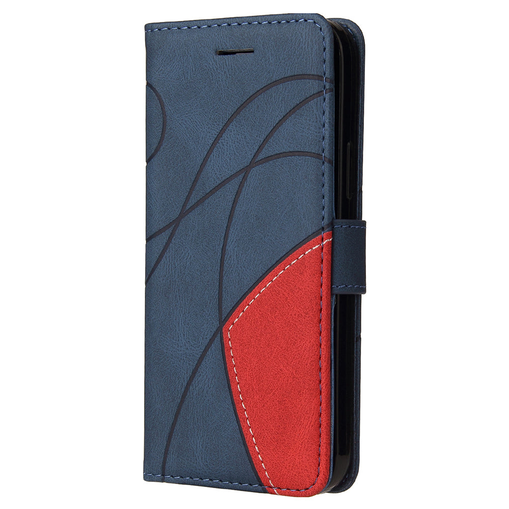 KT Leather Series-1 For iPhone 15 Pro Max Phone Leather Case Dual-color Splicing Wallet Stand Phone Cover