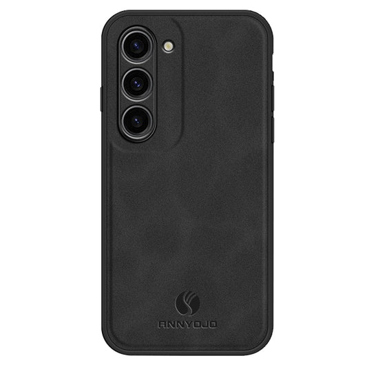 ANNYOJO For Samsung Galaxy S23+ PU Leather Coated PC+TPU Cover Magnetic Car Mount Phone Case