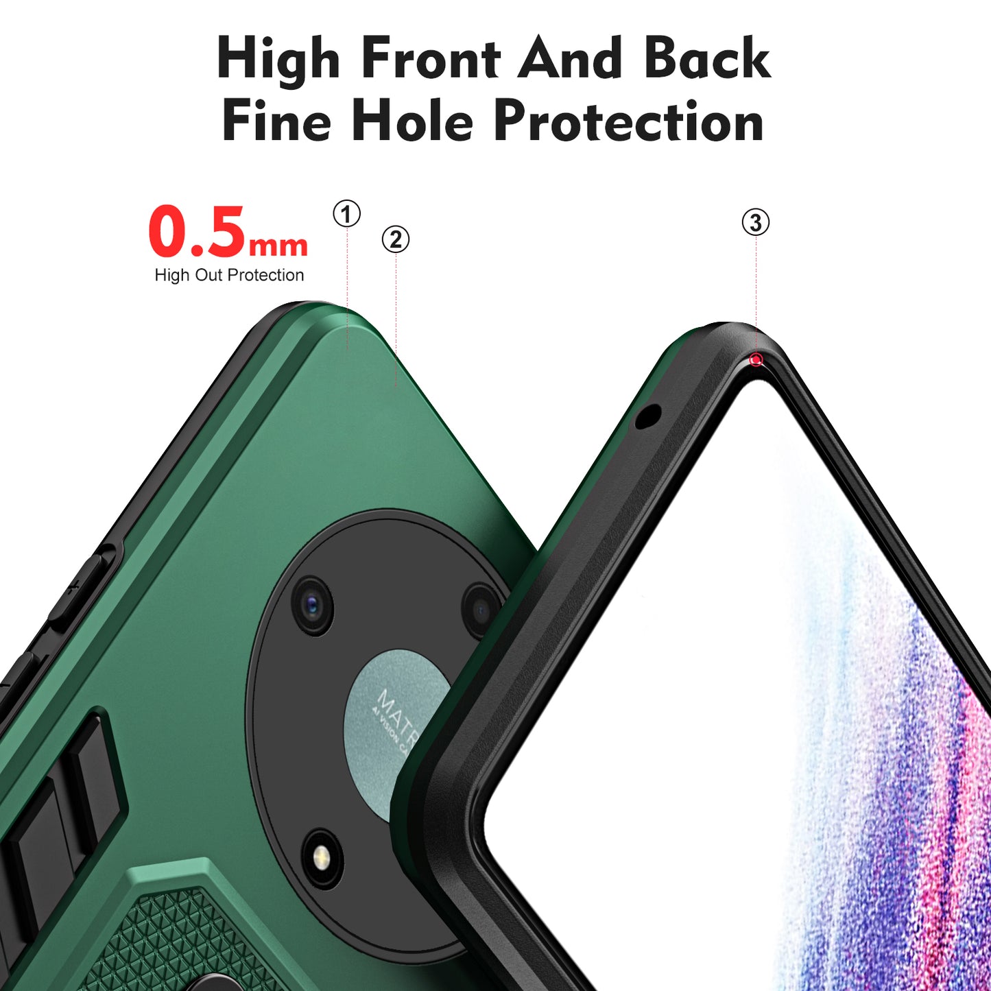 For Honor X9a 5G / X40 5G / Magic5 Lite 5G Metal Kickstand Phone Case Silicone Ring Strap TPU+PC Cover
