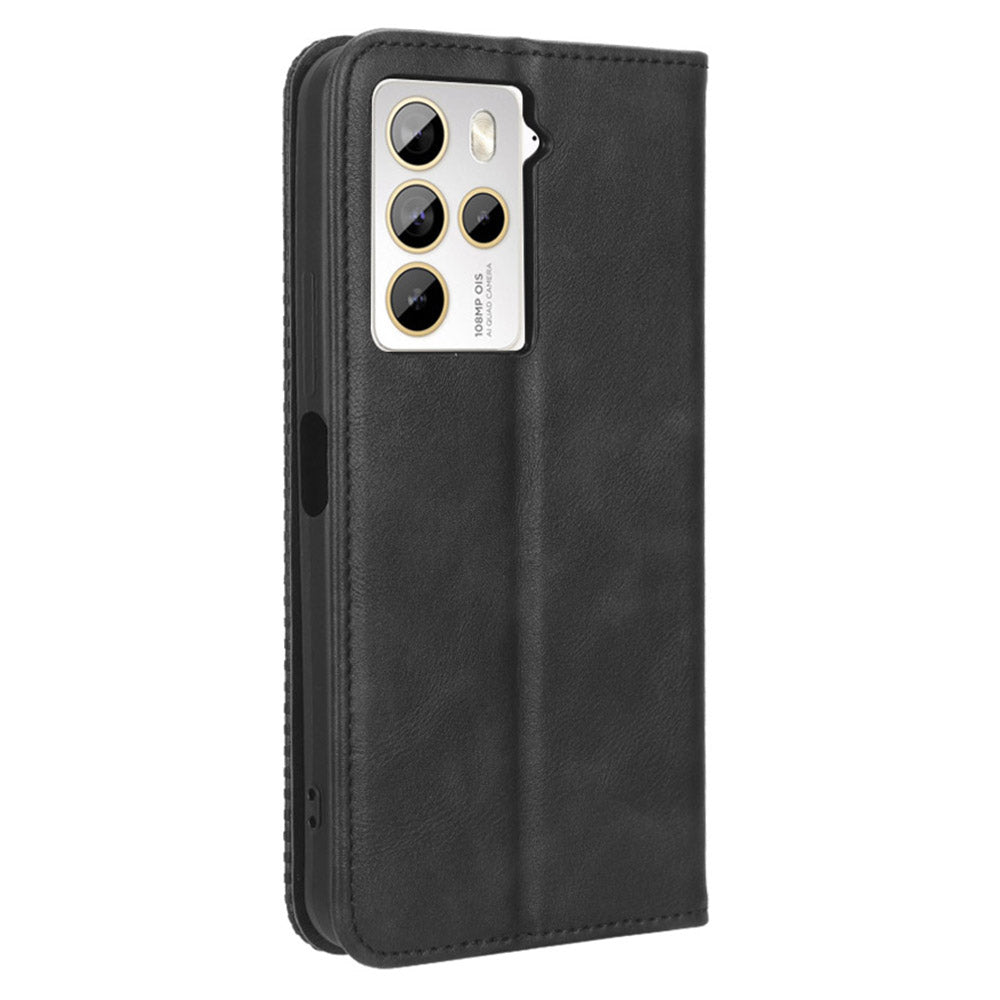 For HTC U23 Pro 5G Shockproof Phone Shell PU Leather Retro Phone Case Shockproof Stand Wallet Cover