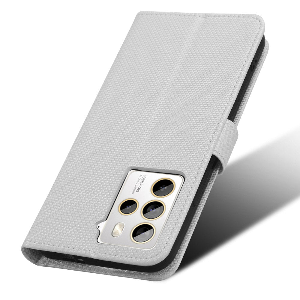 For HTC U23 Pro 5G Anti-Scratch Cover Wallet Shockproof Diamond Texture PU Leather Stand Case