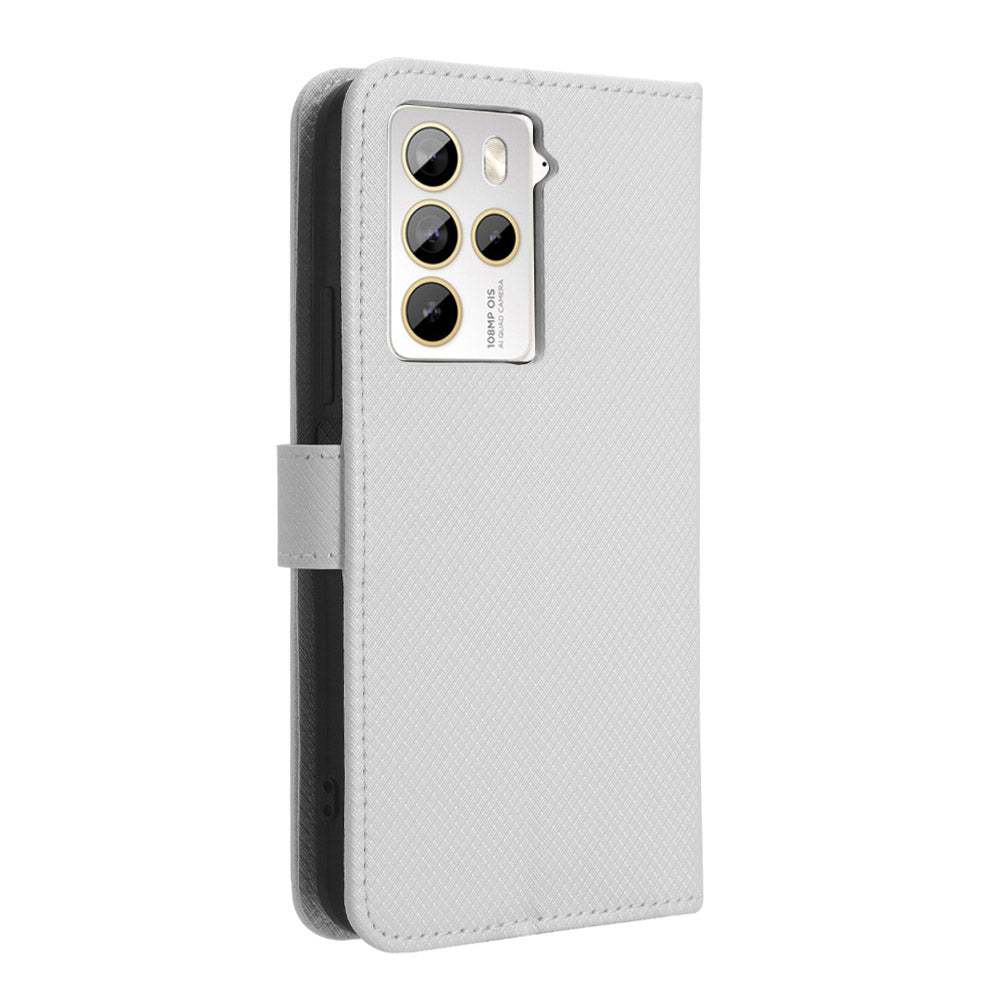 For HTC U23 Pro 5G Anti-Scratch Cover Wallet Shockproof Diamond Texture PU Leather Stand Case