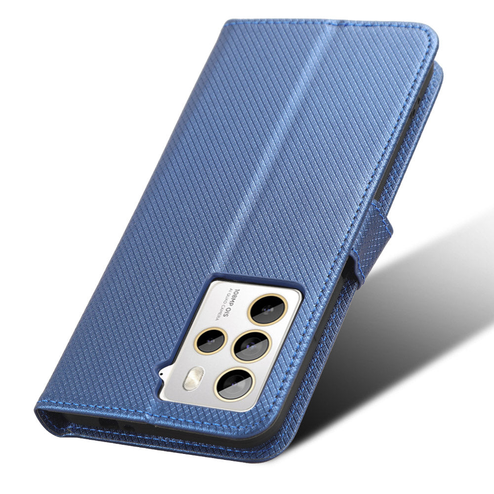 For HTC U23 Pro 5G Anti-Scratch Cover Wallet Shockproof Diamond Texture PU Leather Stand Case