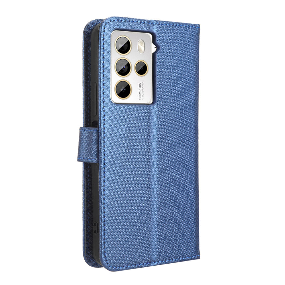 For HTC U23 Pro 5G Anti-Scratch Cover Wallet Shockproof Diamond Texture PU Leather Stand Case