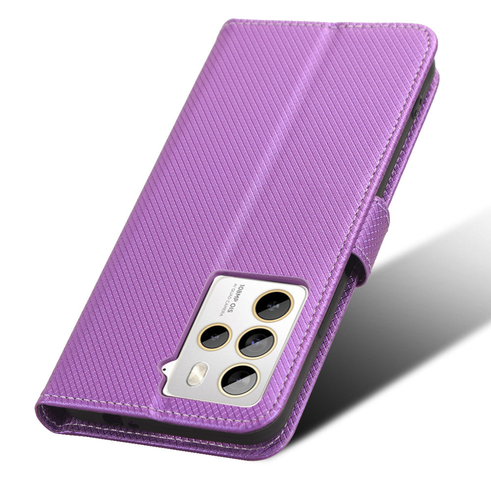 For HTC U23 Pro 5G Anti-Scratch Cover Wallet Shockproof Diamond Texture PU Leather Stand Case