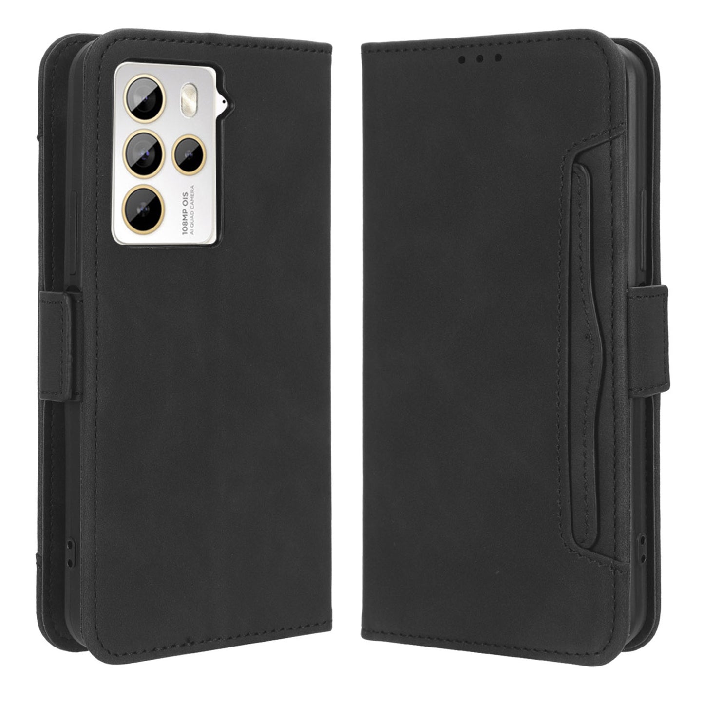 For HTC U23 Pro 5G Multiple Card Slots Cell Phone Cover PU Leather Case with Stand Wallet