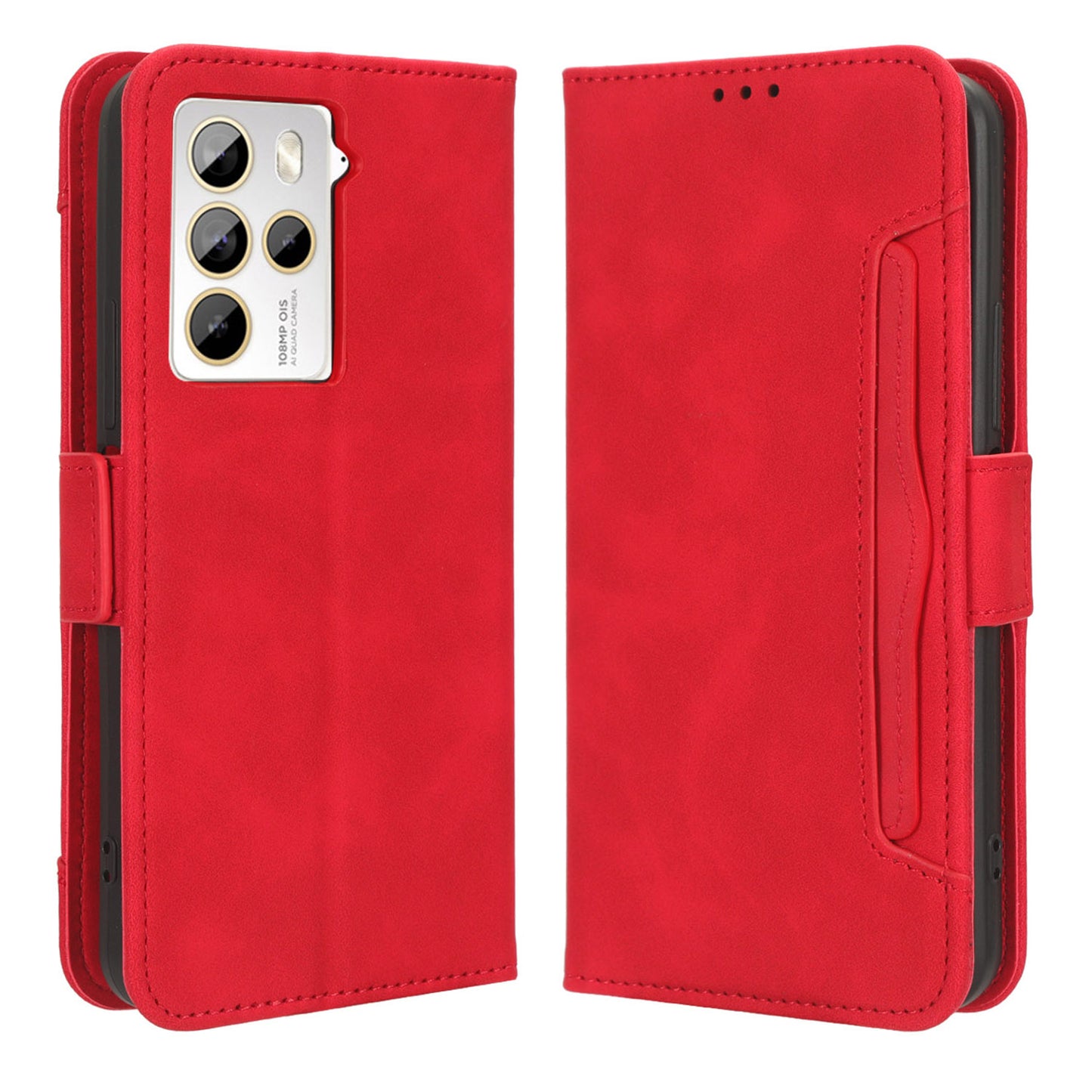 For HTC U23 Pro 5G Multiple Card Slots Cell Phone Cover PU Leather Case with Stand Wallet