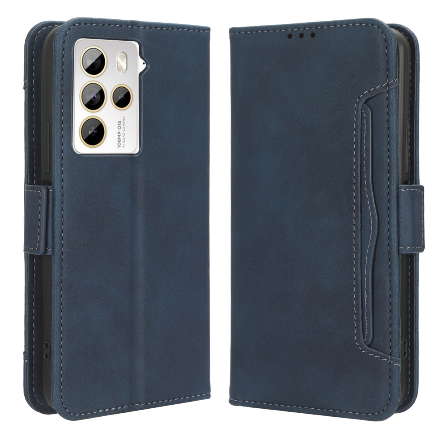 For HTC U23 Pro 5G Multiple Card Slots Cell Phone Cover PU Leather Case with Stand Wallet