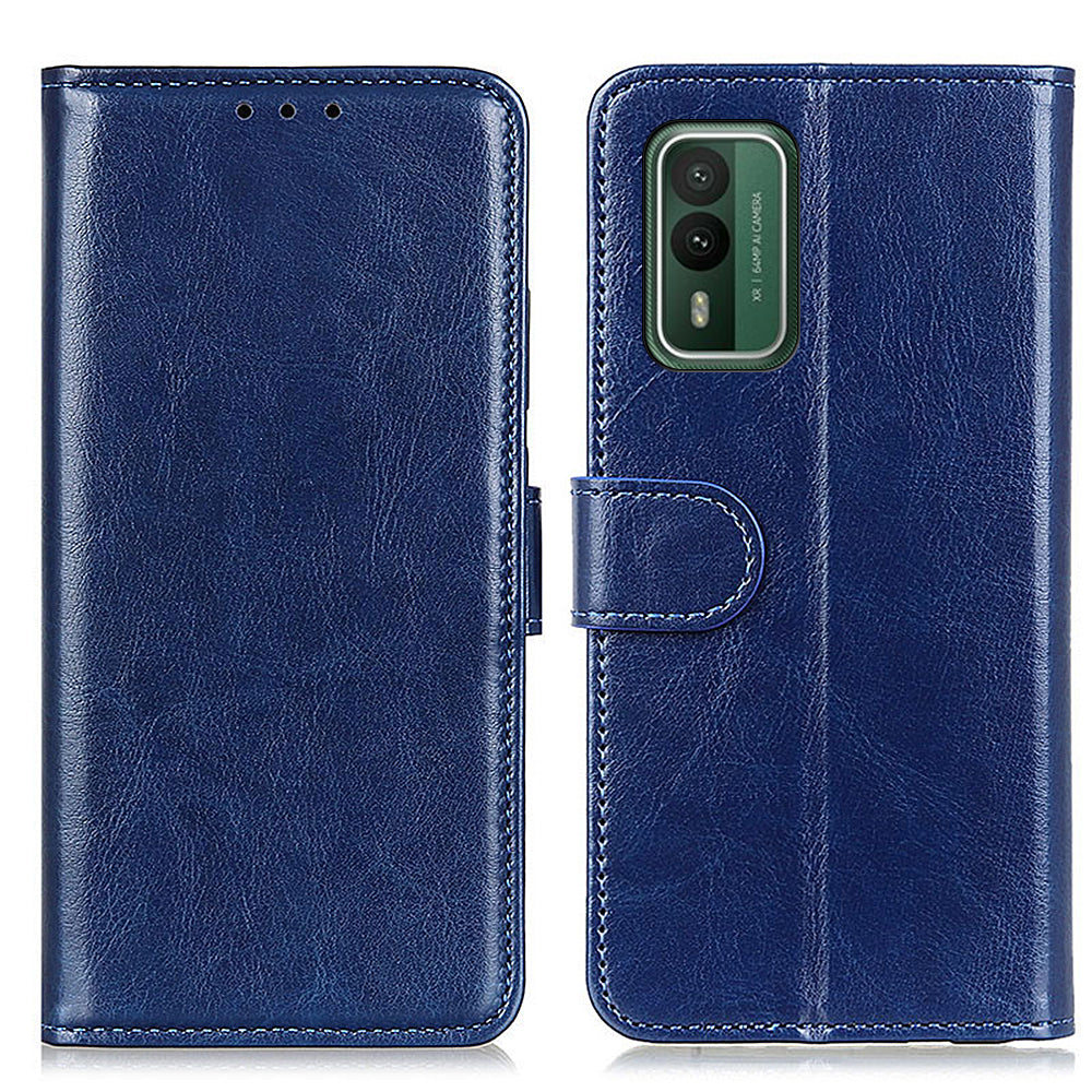 For Nokia XR21 PU Leather Crazy Horse Texture Folio Case Wallet Stand Flip Phone Cover