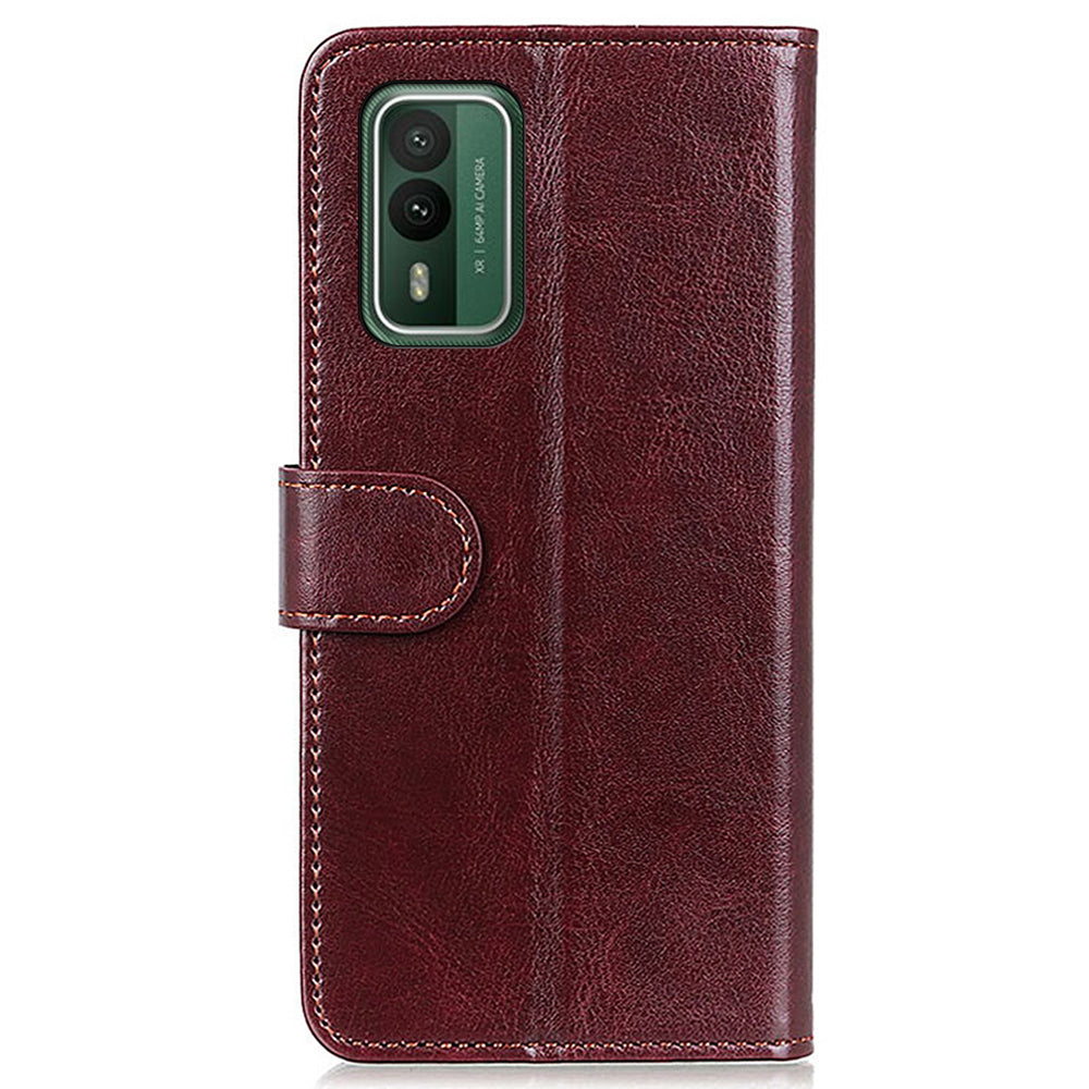 For Nokia XR21 PU Leather Crazy Horse Texture Folio Case Wallet Stand Flip Phone Cover