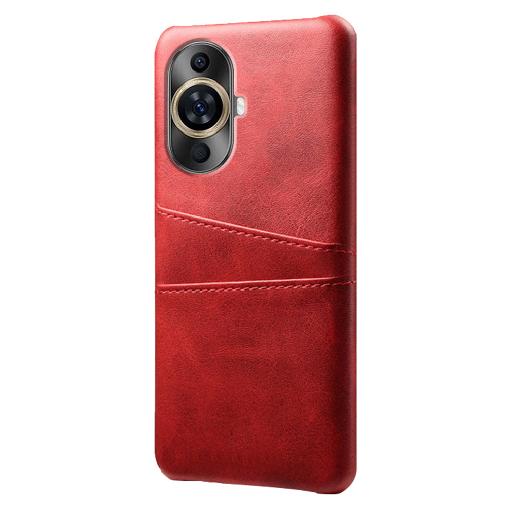 For Huawei nova 11 Dual Card Slots Phone Case Anti-Scratch PU Leather+PC Anti-scratch Phone Cover
