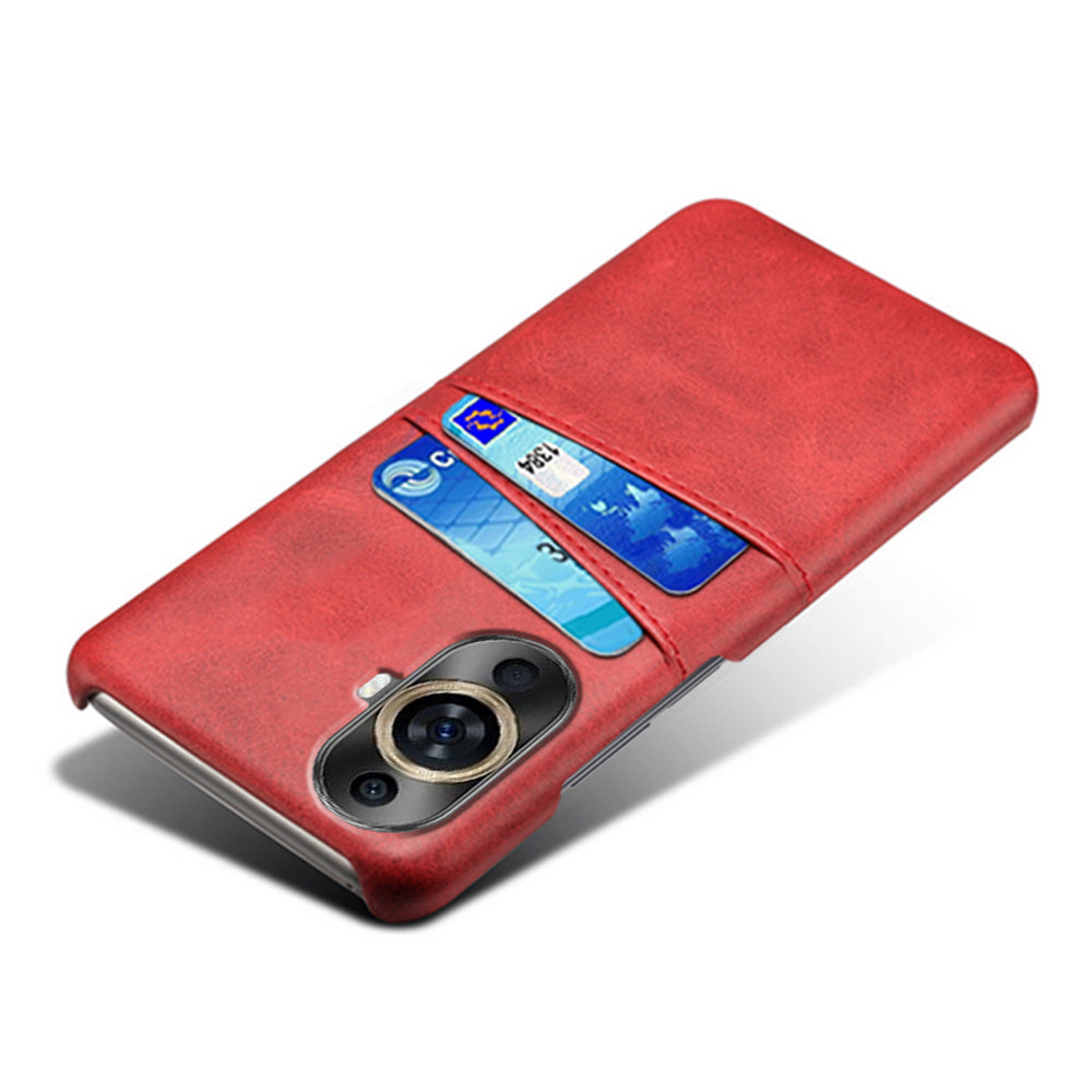 For Huawei nova 11 Dual Card Slots Phone Case Anti-Scratch PU Leather+PC Anti-scratch Phone Cover