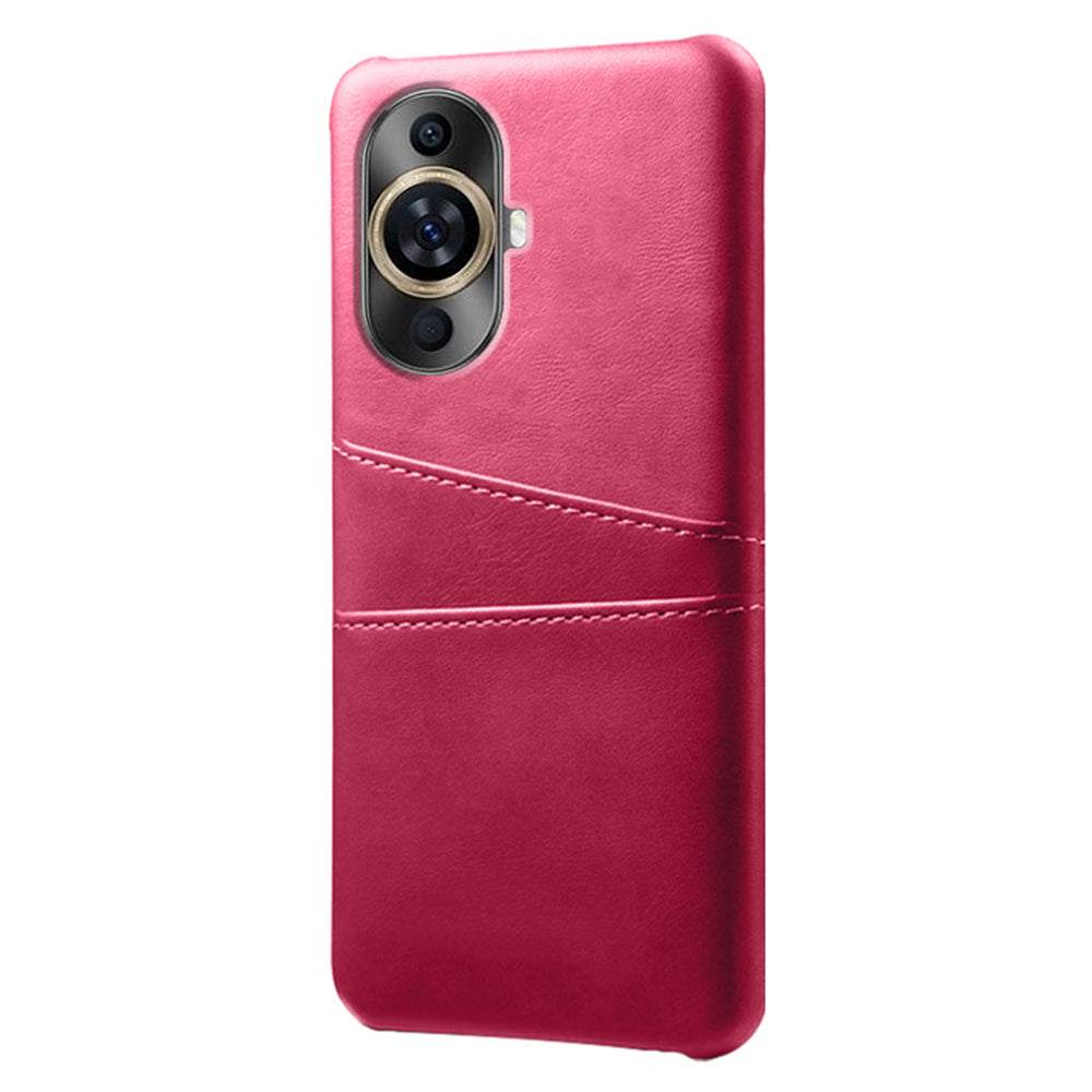 For Huawei nova 11 Dual Card Slots Phone Case Anti-Scratch PU Leather+PC Anti-scratch Phone Cover