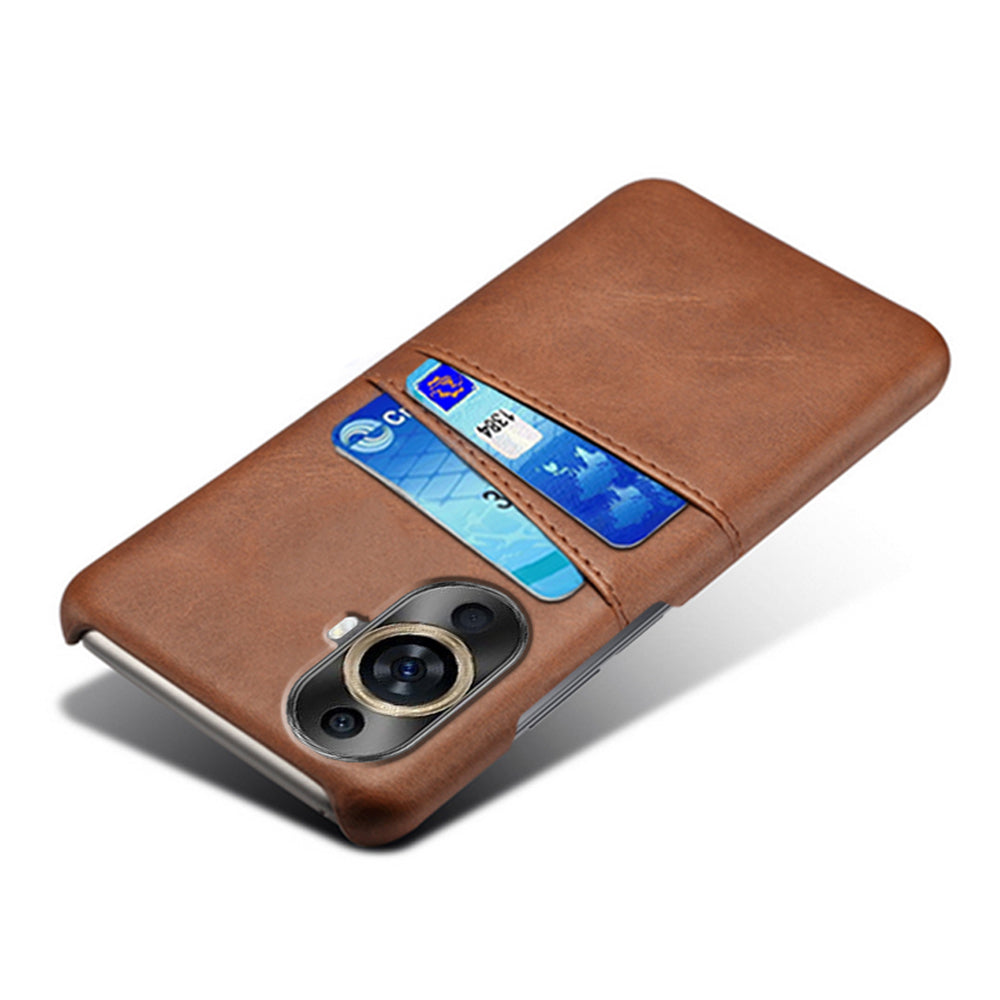For Huawei nova 11 Dual Card Slots Phone Case Anti-Scratch PU Leather+PC Anti-scratch Phone Cover