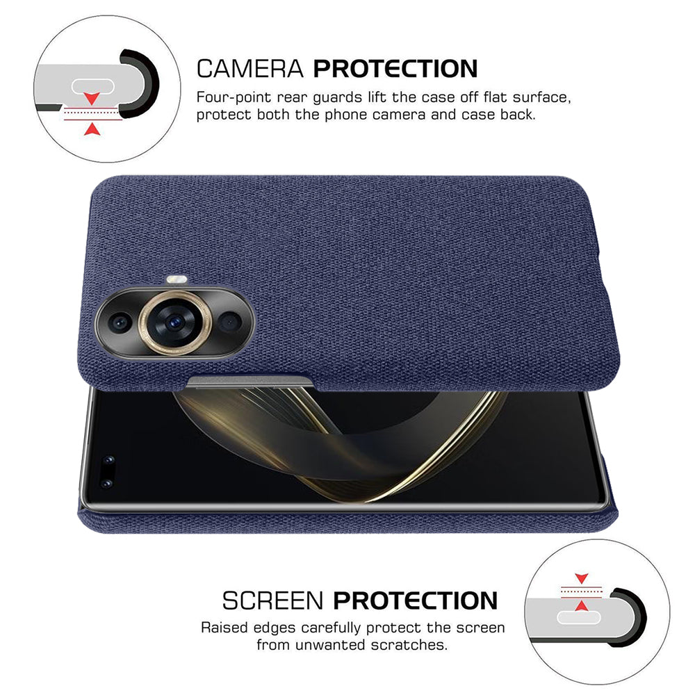 For Huawei nova 11 Pro / nova 11 Ultra Cloth+Hard PC Phone Case Anti-scratch Cell Phone Cover