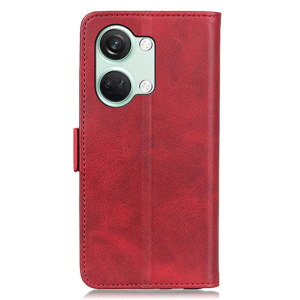For OnePlus Nord 3 5G / Ace 2V Cowhide Texture Wallet Stand Phone Case PU Leather Cover Shell