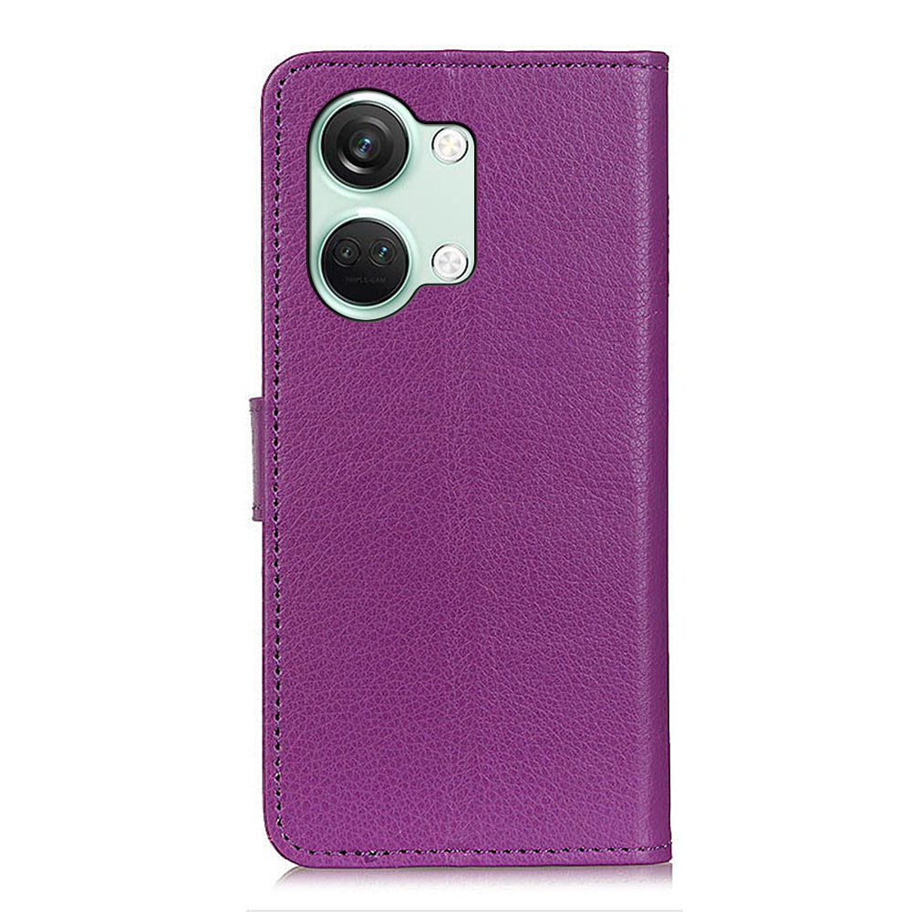 For OnePlus Nord 3 5G / Ace 2V Litchi Texture Wallet Stand Cover PU Leather Shockproof Phone Case