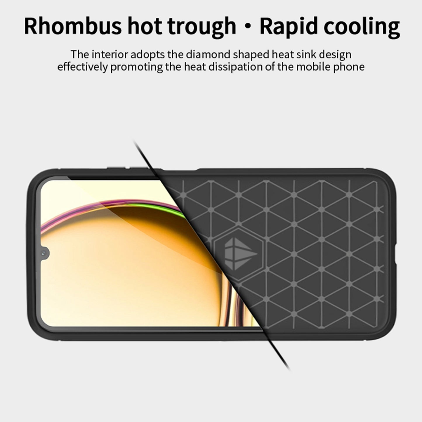 MOFI JK TPU Series-1 for Realme Narzo N53 4G / Realme C53 4G TPU Phone Case Brushed Carbon Fiber Phone Cover