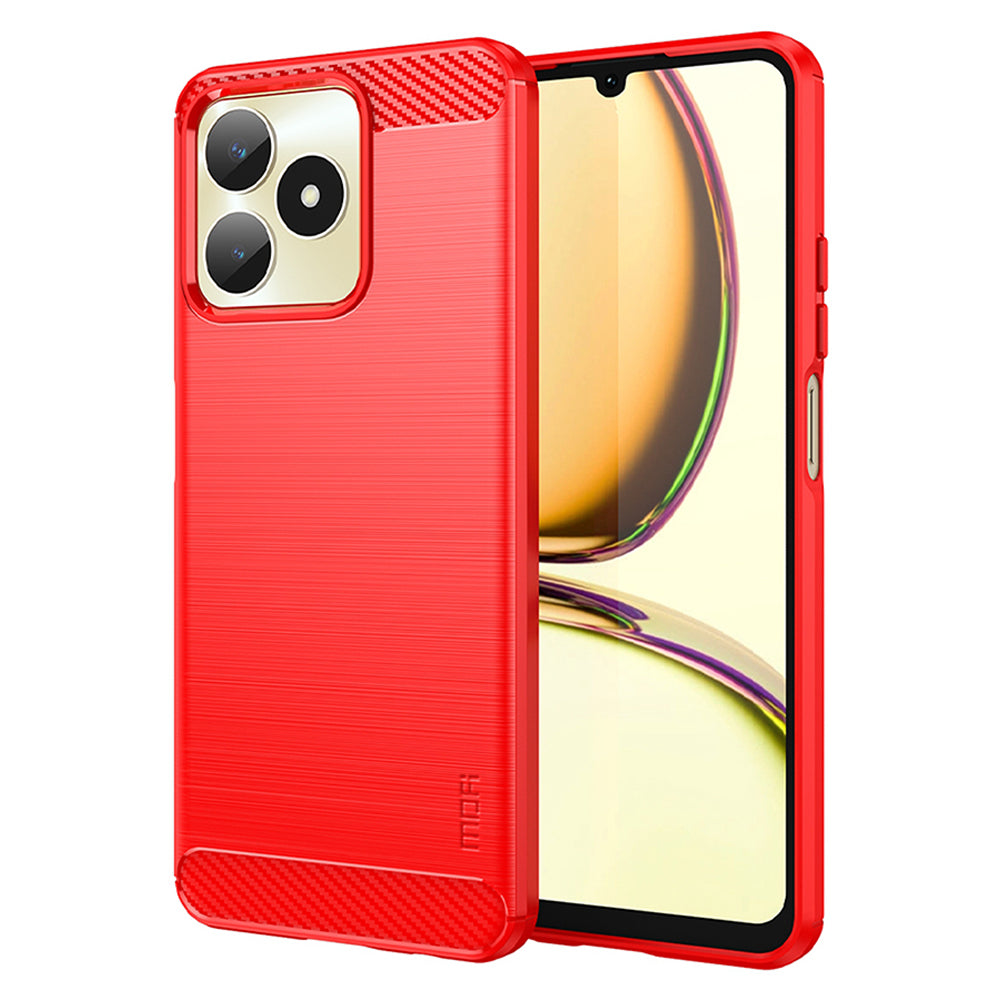 MOFI JK TPU Series-1 for Realme Narzo N53 4G / Realme C53 4G TPU Phone Case Brushed Carbon Fiber Phone Cover