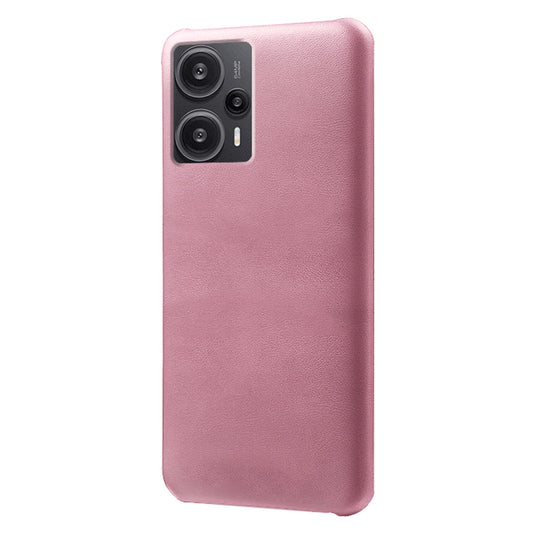 For Xiaomi Redmi Note 12 Turbo / Poco F5 5G PU Leather Coated PC Phone Case Calf Texture Anti-drop Cover