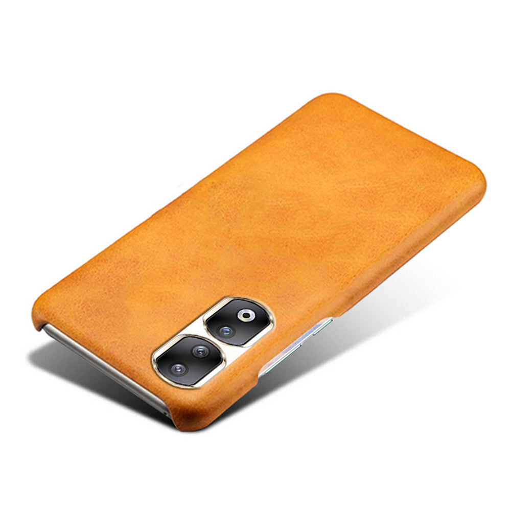 For Honor 90 Pro Calf Texture Phone Case PU Leather Coated PC Anti-scratch Cover