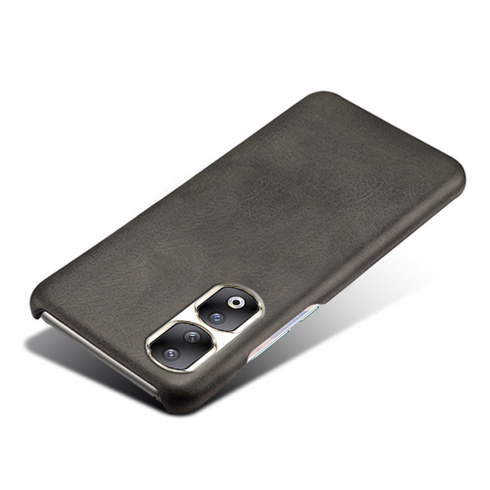 For Honor 90 Pro Calf Texture Phone Case PU Leather Coated PC Anti-scratch Cover