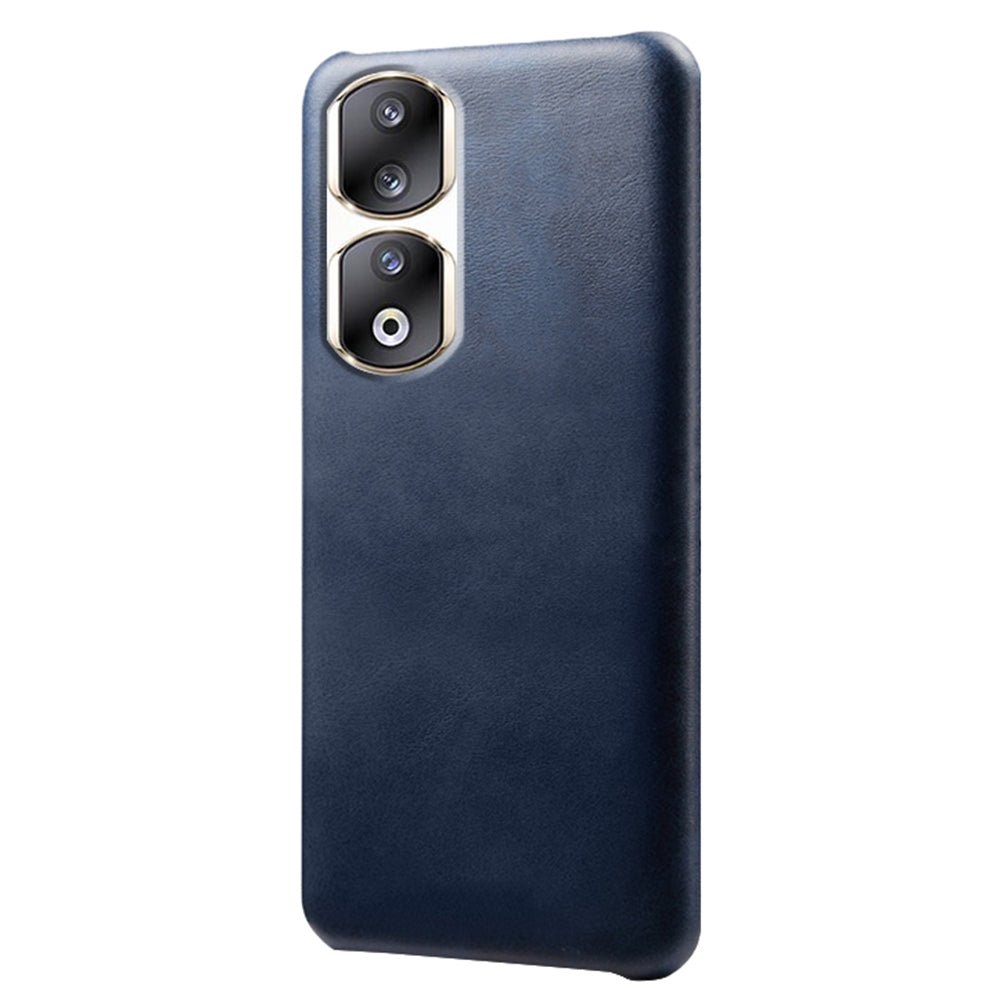 For Honor 90 Pro Calf Texture Phone Case PU Leather Coated PC Anti-scratch Cover