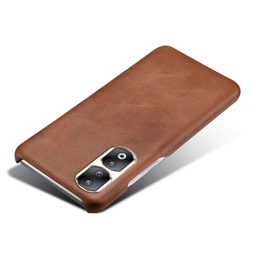 For Honor 90 Pro Calf Texture Phone Case PU Leather Coated PC Anti-scratch Cover