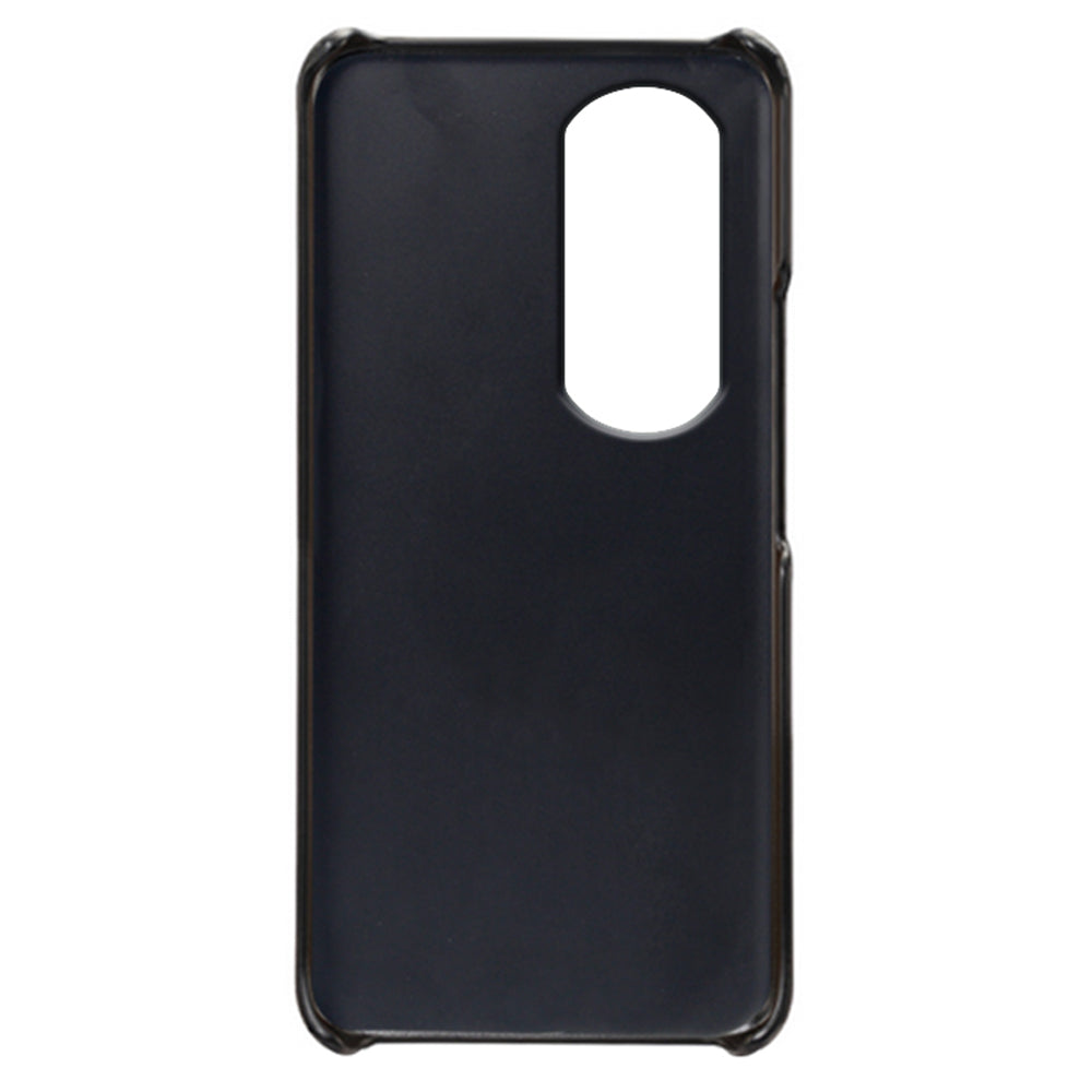 For Honor 90 Pro Dual Card Slots PU Leather Coated PC Case Anti-scratch Phone Cover