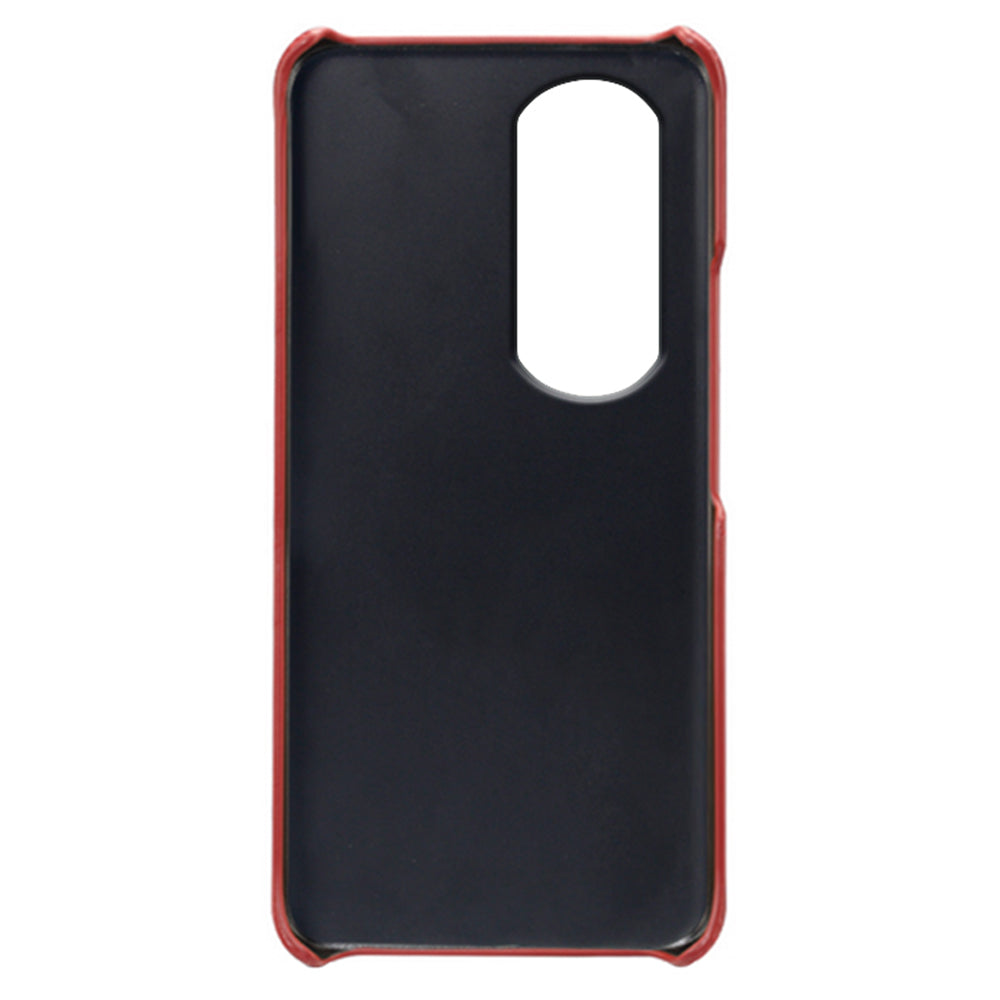 For Honor 90 Pro Dual Card Slots PU Leather Coated PC Case Anti-scratch Phone Cover