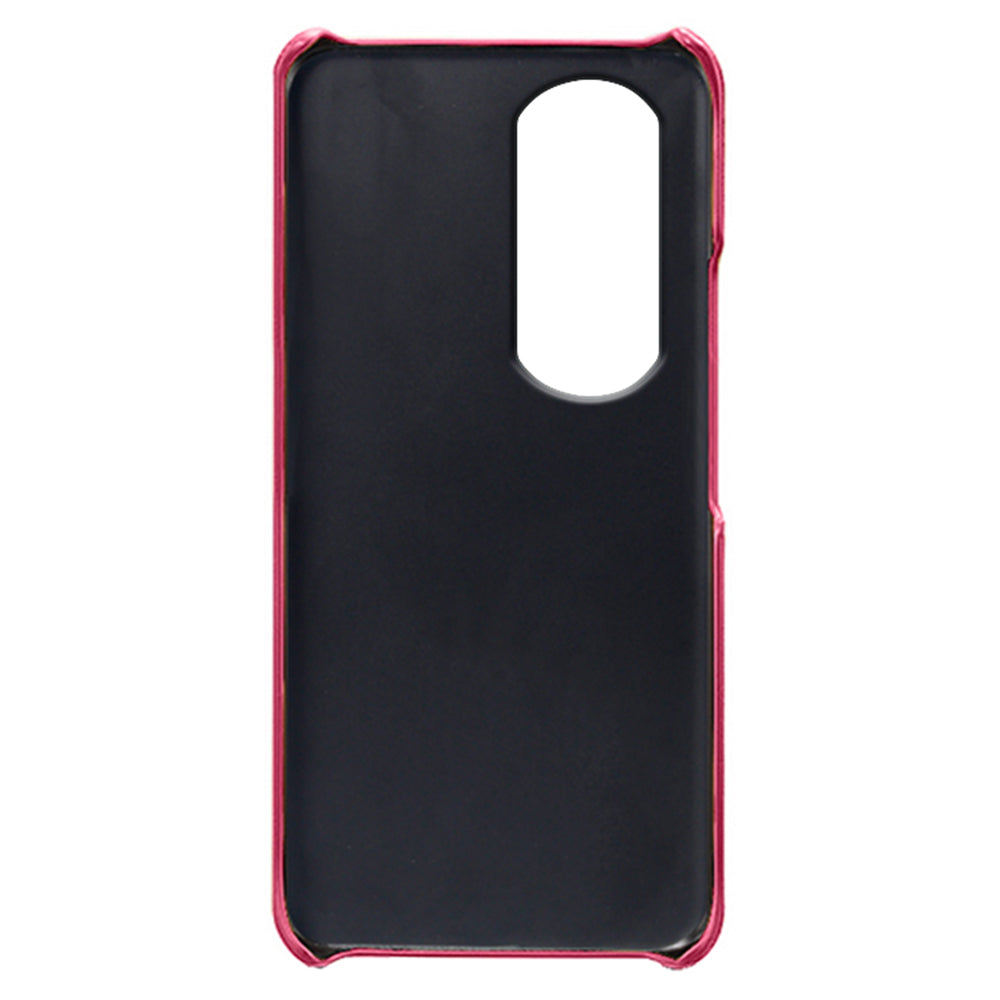 For Honor 90 Pro Dual Card Slots PU Leather Coated PC Case Anti-scratch Phone Cover