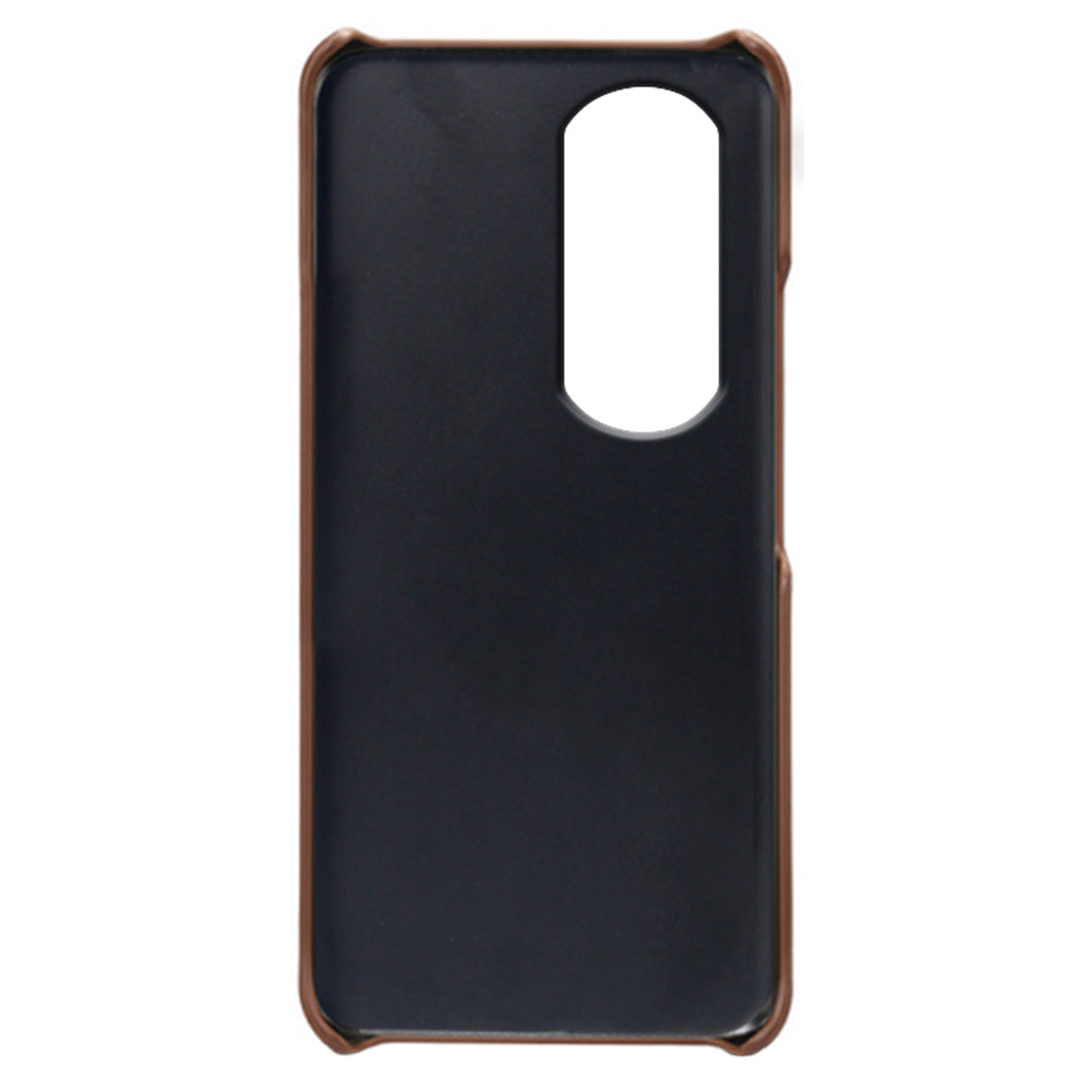 For Honor 90 Pro Dual Card Slots PU Leather Coated PC Case Anti-scratch Phone Cover