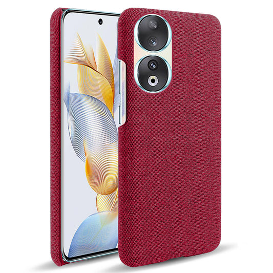 Cloth Texture Phone Case for Honor 90 , Cloth+Hard PC Anti-scratch Phone Cover