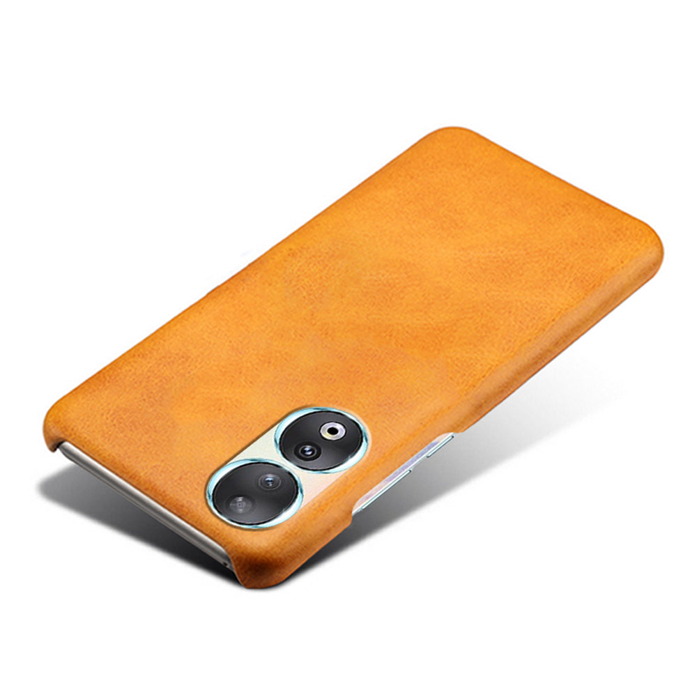 For Honor 90 PU Leather Coated Hard PC Cover Calf Texture Shockproof Phone Case