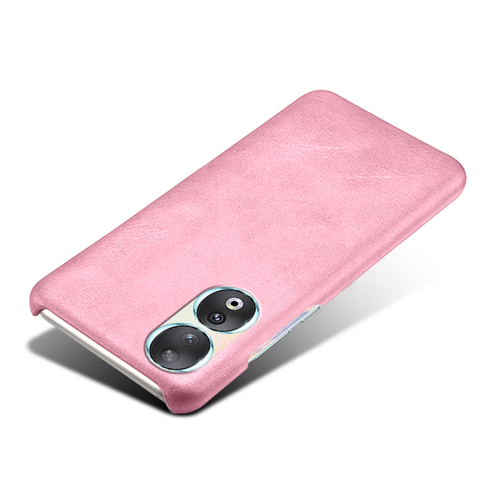 For Honor 90 PU Leather Coated Hard PC Cover Calf Texture Shockproof Phone Case