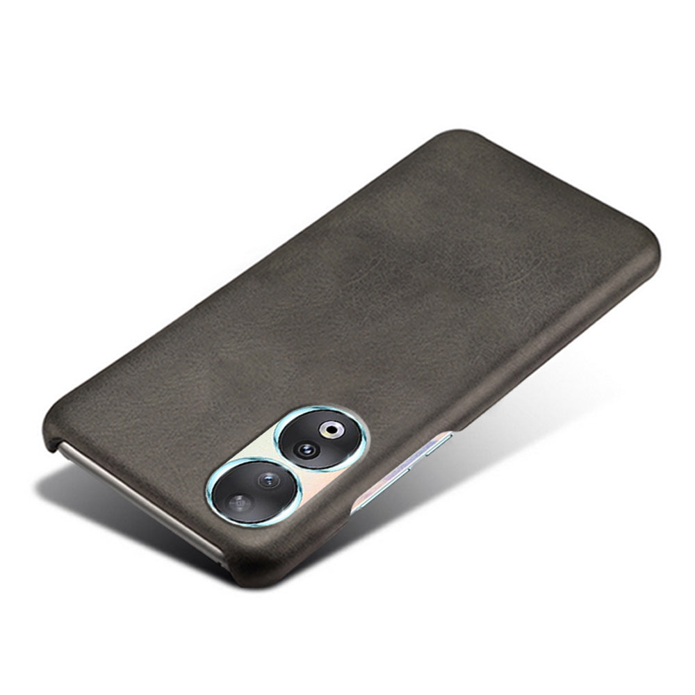 For Honor 90 PU Leather Coated Hard PC Cover Calf Texture Shockproof Phone Case