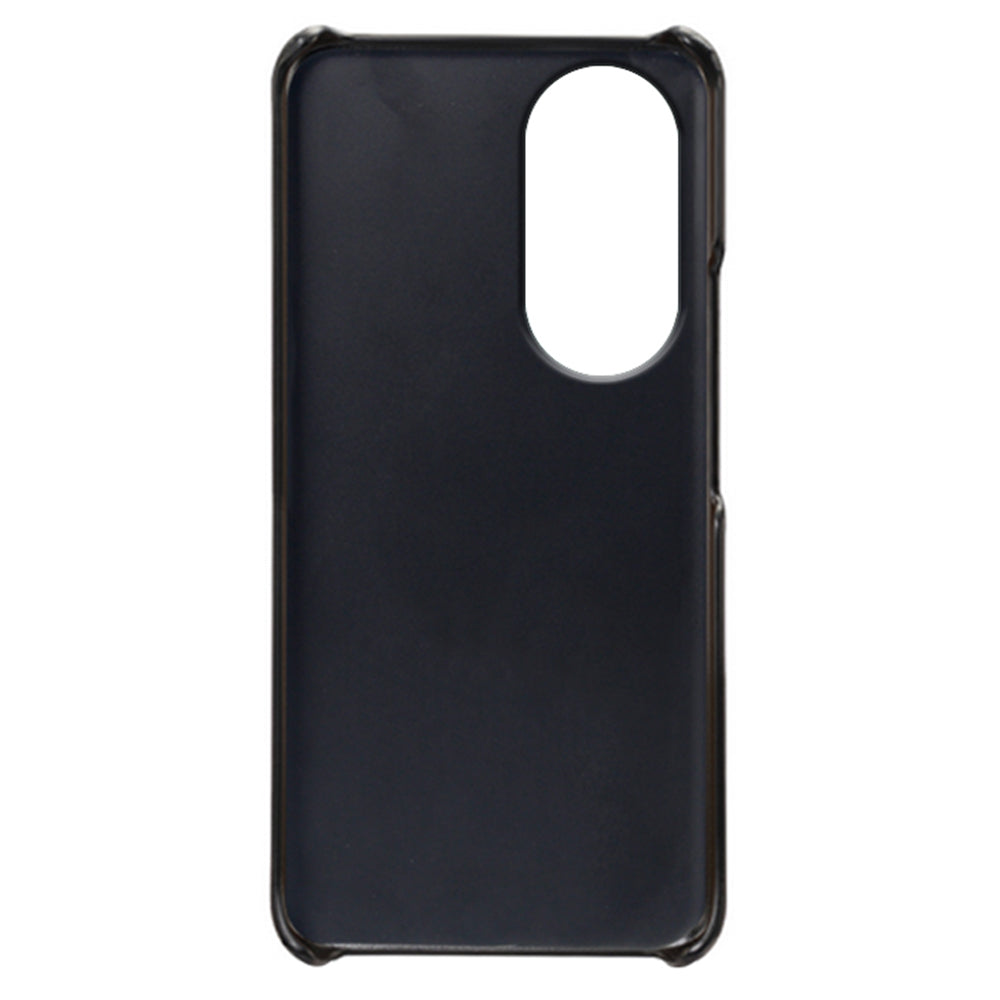 For Honor 90 PU Leather Coated Hard PC Cover Calf Texture Shockproof Phone Case