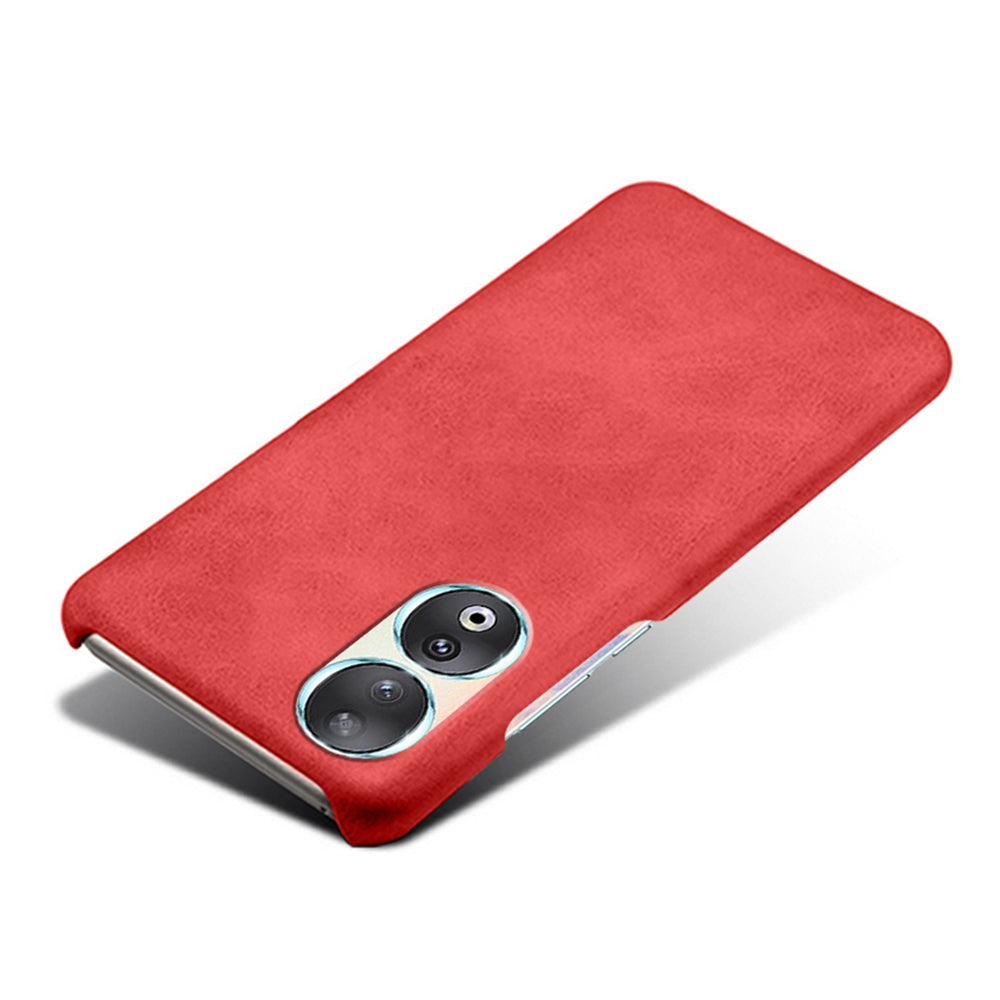 For Honor 90 PU Leather Coated Hard PC Cover Calf Texture Shockproof Phone Case